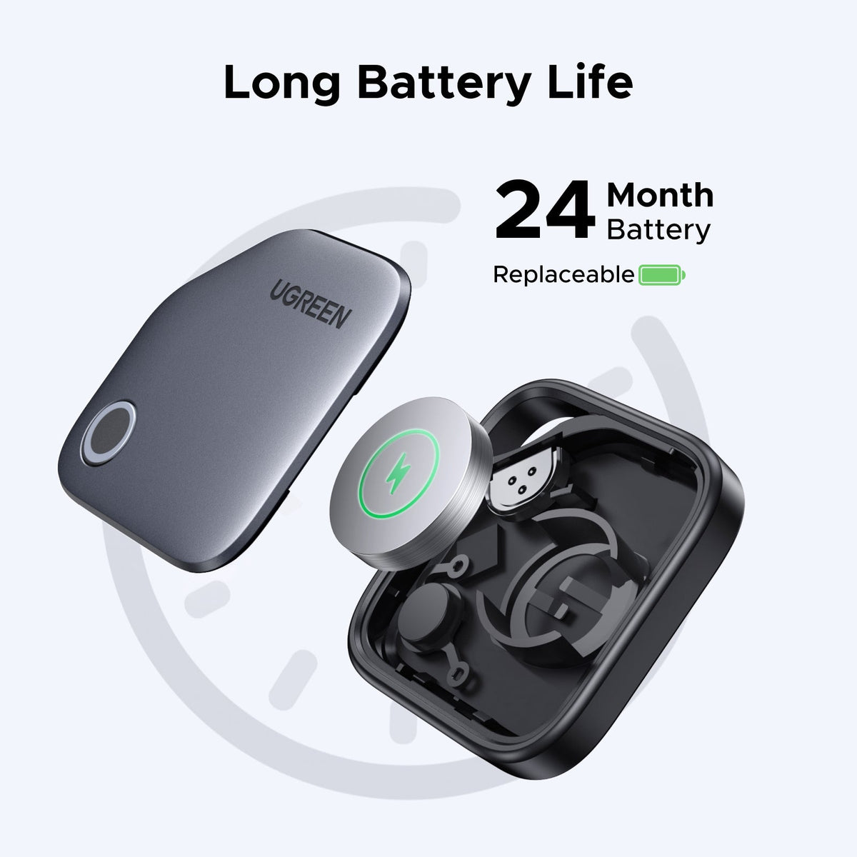 UGREEN SmartTag Pro Smart CM916 (75646P) für iOS / Android Serie, 4 Stück Set, Schwarz