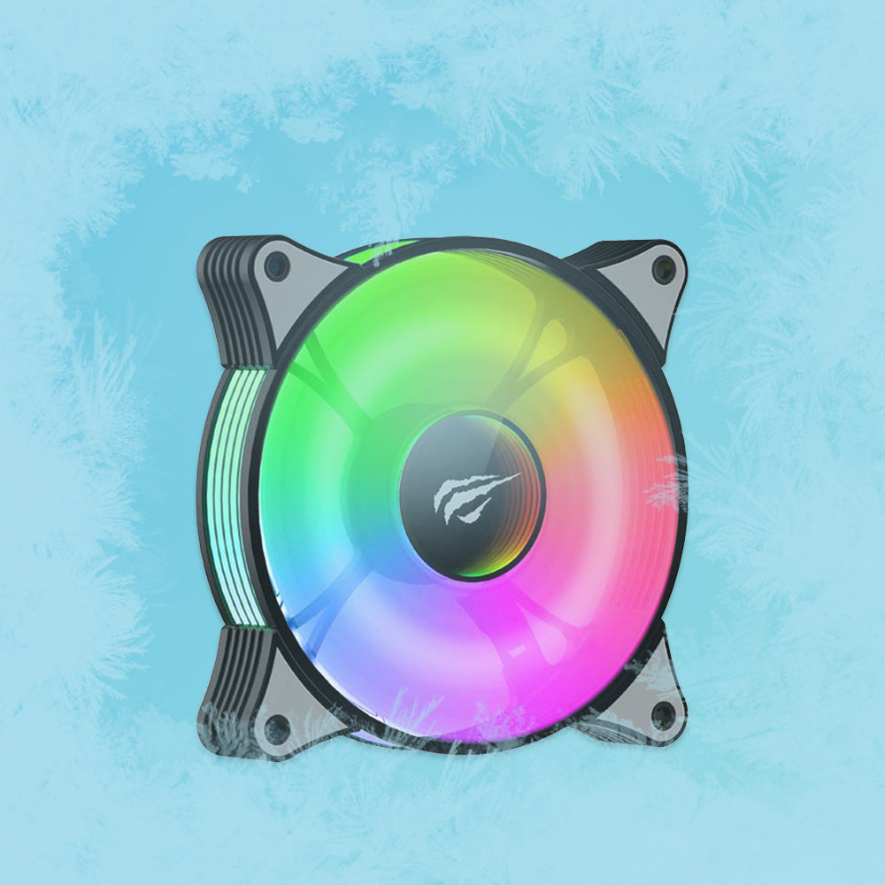 Ventilator HAVIT F2095, RGB, 600RPM - 1800RPM, 38dB, 1.44W, Schwarz