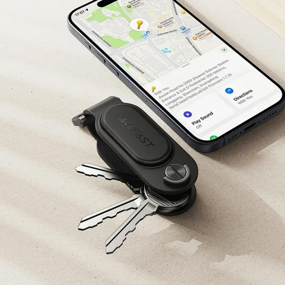 Acefast SmartTag Schlüsselanhänger SS für iOS-Serie, Schwarz