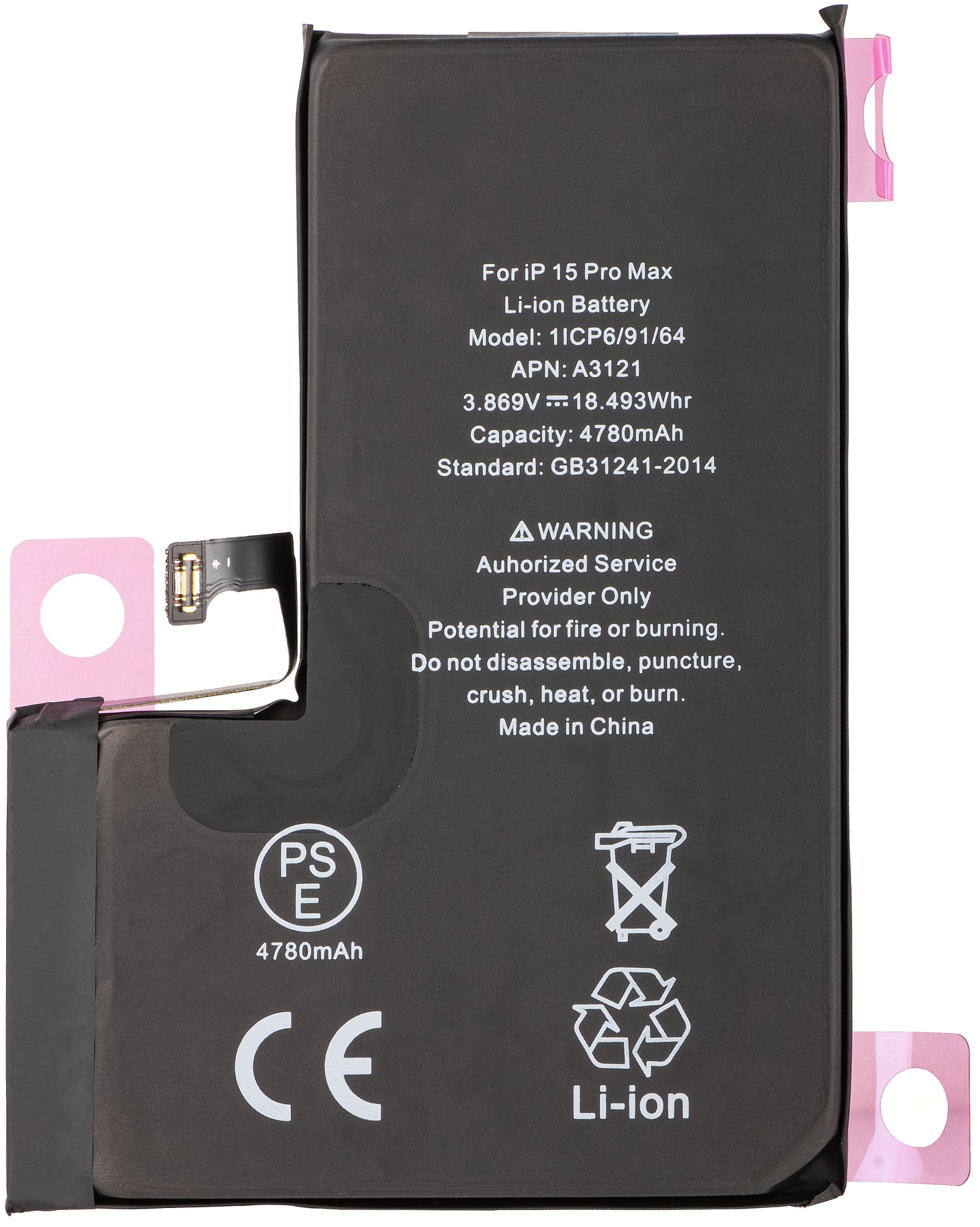 Apple iPhone 15 Pro Max Akku, Diagnostic High Capacity