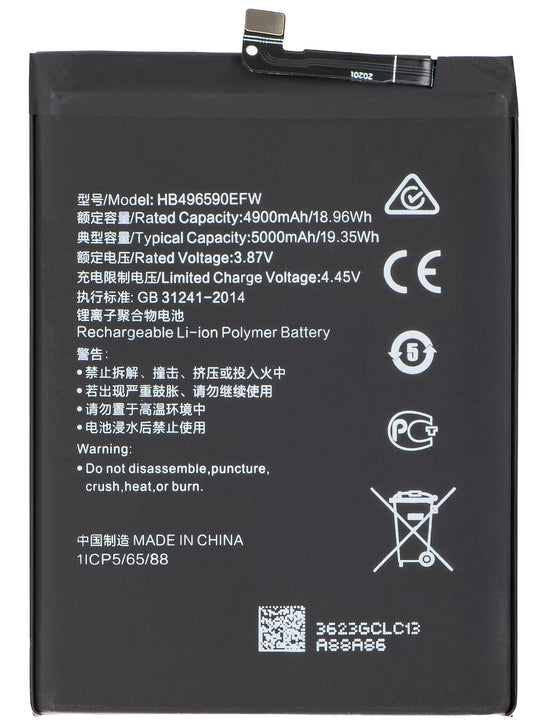 Battery for Honor 70 Lite, HB496590EFW