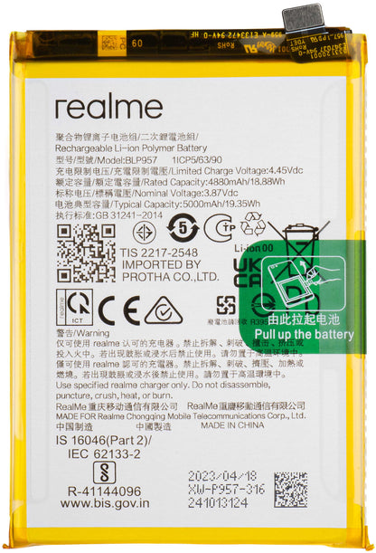 Realme 10 Battery, BLP957, Service Pack 6060069