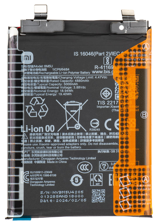 Battery Xiaomi Redmi Note 13 Pro 5G, BM5V, Service Pack 1330102000118B