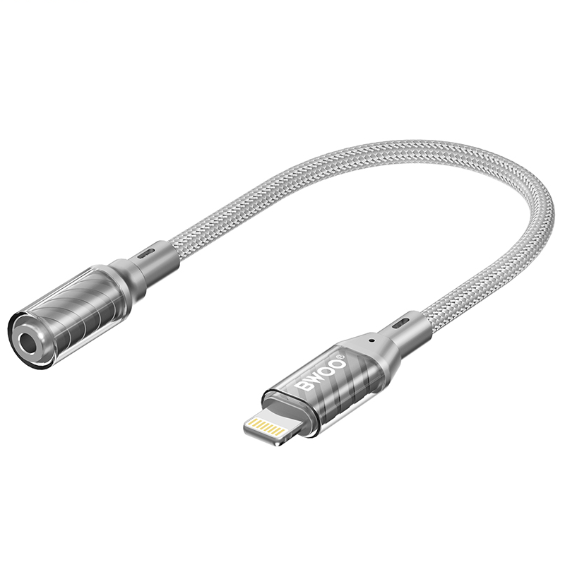 Lightning Audio Adapter - 3,5 mm BWOO BZ66, Grau