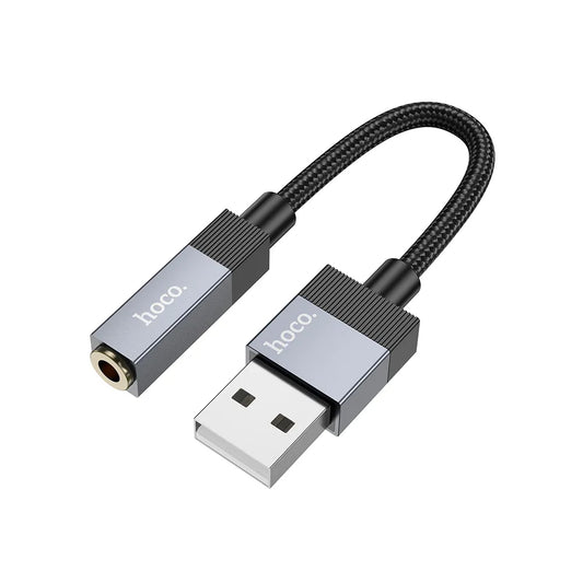 Audio-Adapter HOCO UPA32D, USB-A - 3,5 mm, Schwarz
