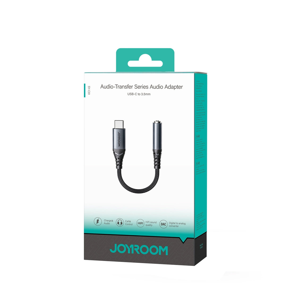 Audioadapter USB-C - 3,5mm Joyroom SY-C01, Schwarz
