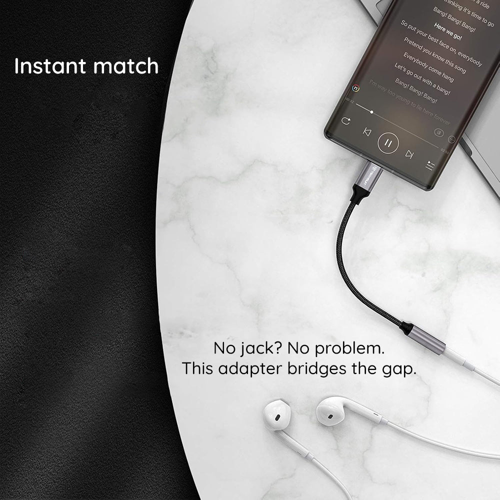 Audioadapter USB-C - 3.5mm Techsuit AC13 FuseXound, Schwarz