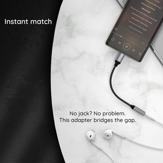 Audioadapter USB-C - 3.5mm Techsuit AC13 FuseXound, Schwarz