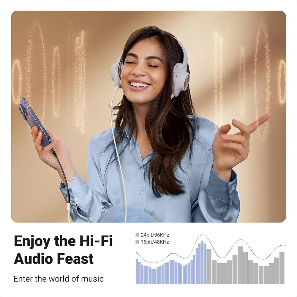 Audioadapter USB-C - 3,5mm UGREEN AV161, Schwarz