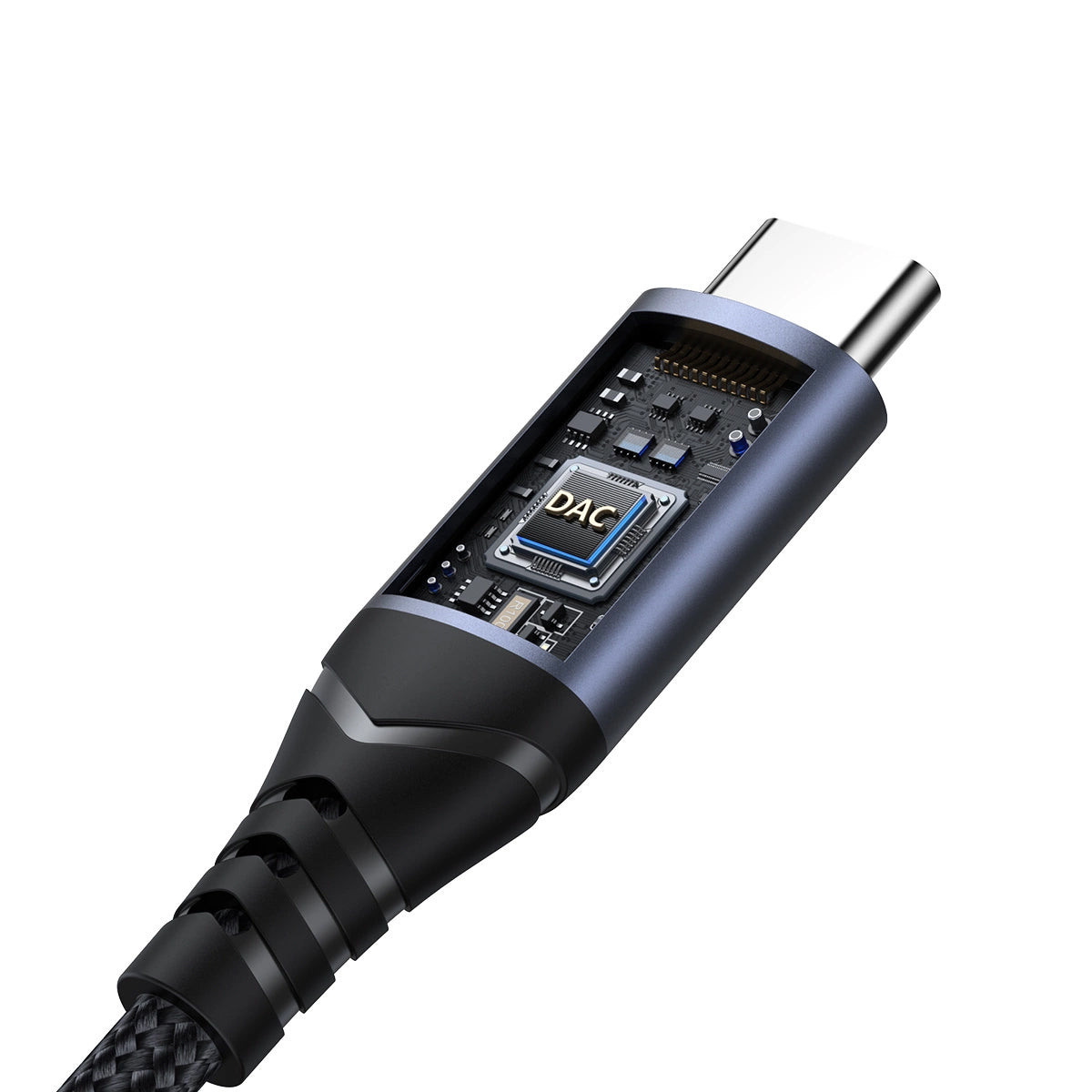 Audioadapter USB-C - 3,5mm Joyroom SY-C01, Schwarz