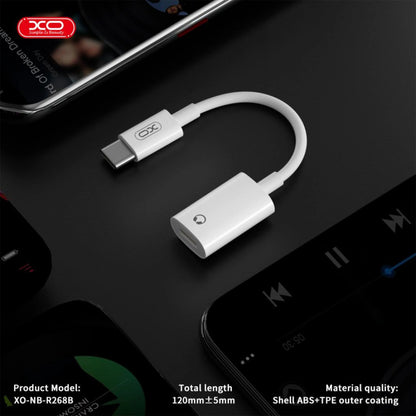 Audioadapter USB-C - Lightning XO Design NB-R268B, Weiß