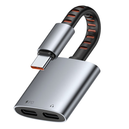 Audio-Adapter USB-C - USB-C / USB-C McDodo CA-3370, Grau