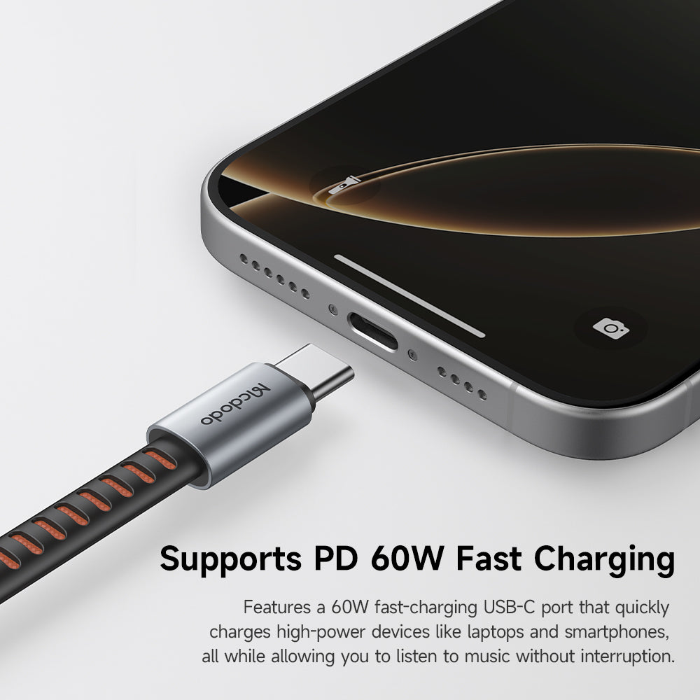 Audio-Adapter USB-C - USB-C / USB-C McDodo CA-3370, Grau