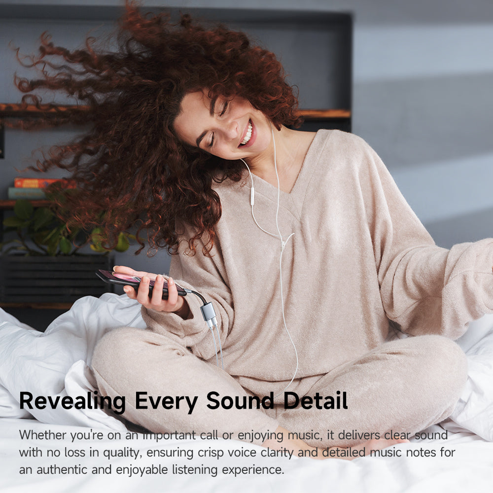 Audio-Adapter USB-C - USB-C / USB-C McDodo CA-3370, Grau