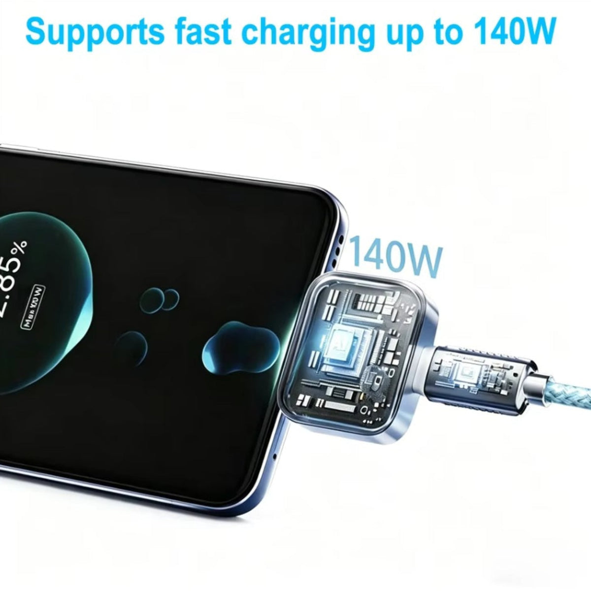 USB-C Auto Disconnect Adapter KUWAJIA KH-51 for Power with Automatic Disconnection and Battery Protection, Silver