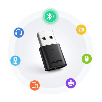 USB Bluetooth Adapter UGREEN CM390 (80889) Neue Version, Schwarz
