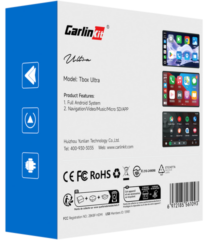 Wireless Carplay / Android Auto Adapter Carlinkit TBox Ultra 2 für Apple iPhone / Android Serie, 8GB RAM / 128GB