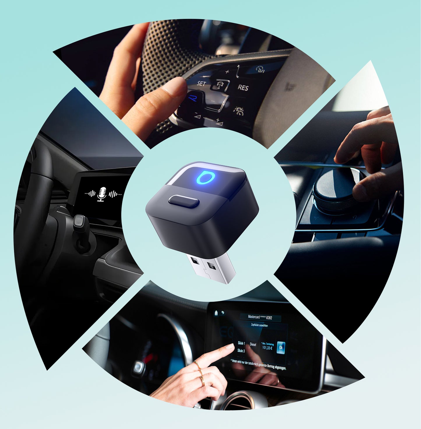 Wireless Carplay / Android Auto Adapter Ottocast Mini Pico Style A für Apple iPhone / Android Series CA525-T