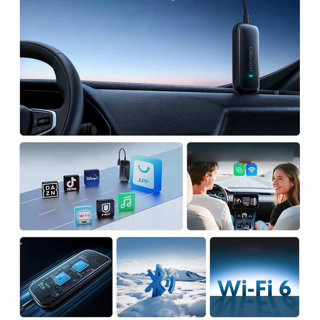 Wireless Carplay / Android Auto Adapter Ottocast Play2Video Ultra für Apple iPhone / Android Series CA515-T