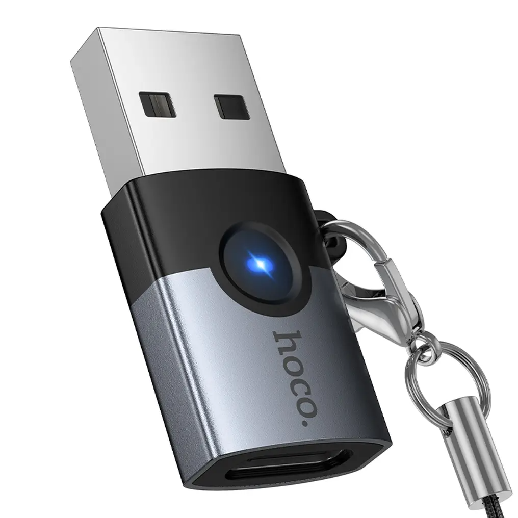 USB-C auf USB-A Daten- und Ladeadapter HOCO UA46B, Grau