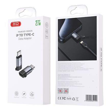Daten- und Ladeadapter Lightning - USB-C XO Design NB263A, Schwarz