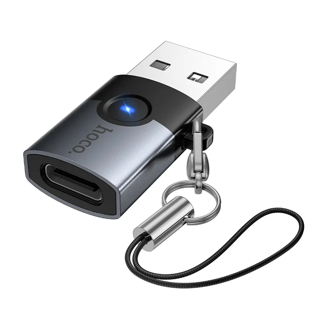 USB-C auf USB-A Daten- und Ladeadapter HOCO UA46B, Grau