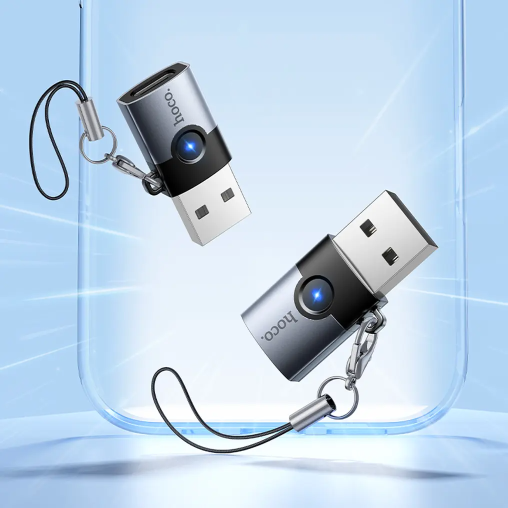 USB-C auf USB-A Daten- und Ladeadapter HOCO UA46B, Grau