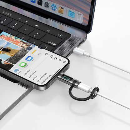 Daten- und Ladeadapter Lightning - USB-C McDodo OT-0180 Pigeon Display, Schwarz