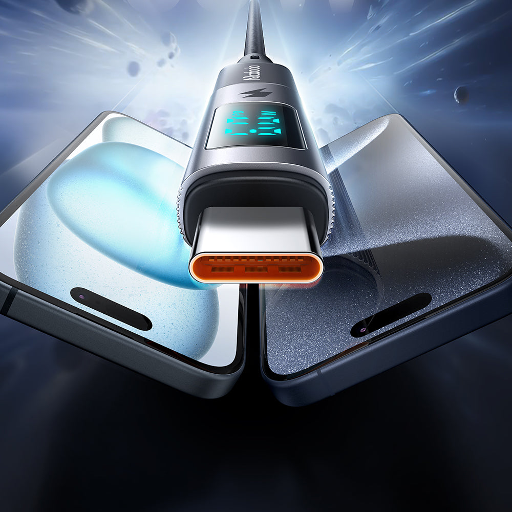 Daten- und Ladeadapter Lightning - USB-C McDodo OT-5990 Wales Display, Schwarz