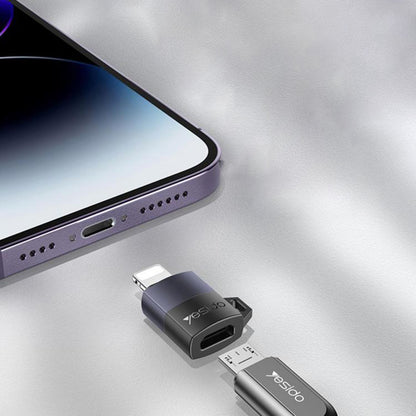 MicroUSB - Lightning Data and Charging Adapter Yesido GS30, Gray