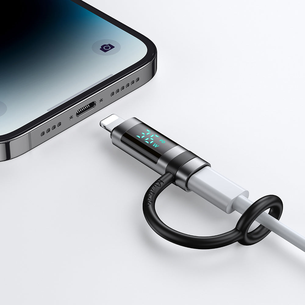 USB-C - Lightning McDodo OT-2610 Pigeon Display Daten- und Ladeadapter, Schwarz