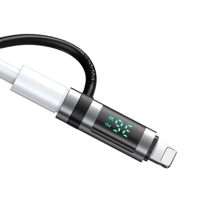 USB-C - Lightning McDodo OT-2610 Pigeon Display Daten- und Ladeadapter, Schwarz