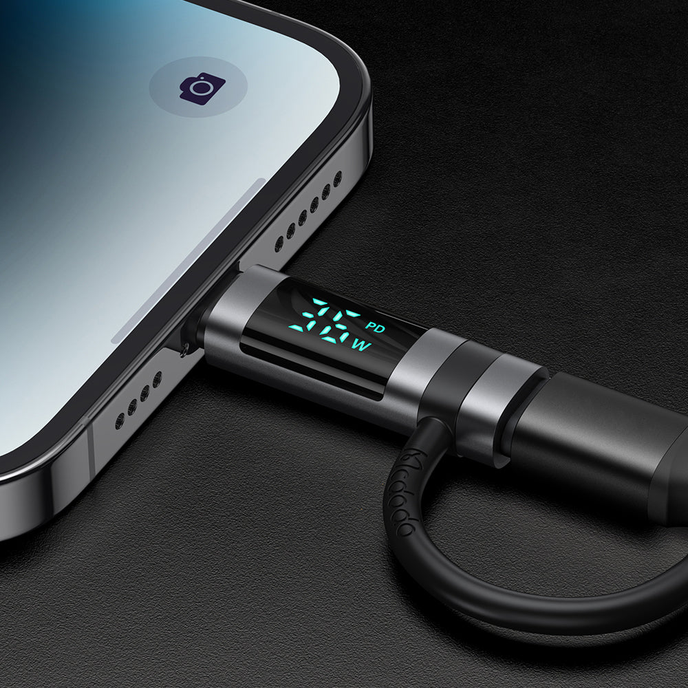 USB-C - Lightning McDodo OT-2610 Pigeon Display Daten- und Ladeadapter, Schwarz