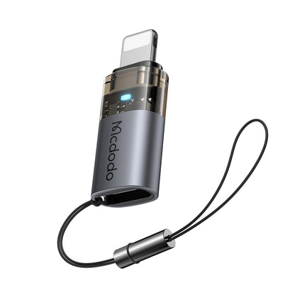 USB-C - Lightning McDodo OT-7630 Daten- und Ladeadapter, Schwarz