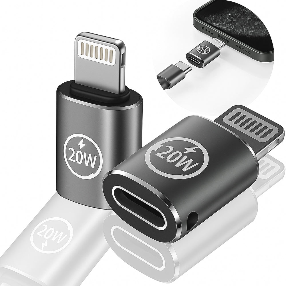 USB-C - Lightning Data and Charging Adapter Techsuit A11 TitanCoreX, Gray