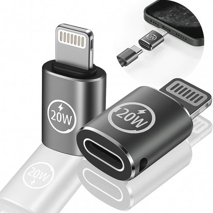 USB-C - Lightning Data and Charging Adapter Techsuit A11 TitanCoreX, Gray