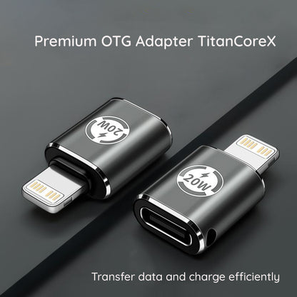 USB-C - Lightning Data and Charging Adapter Techsuit A11 TitanCoreX, Gray