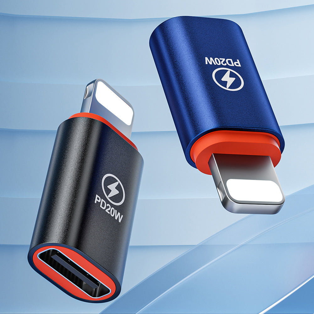 USB-C - Lightning Daten- und Ladeadapter Techsuit A3 HyperPort, Schwarz Orange