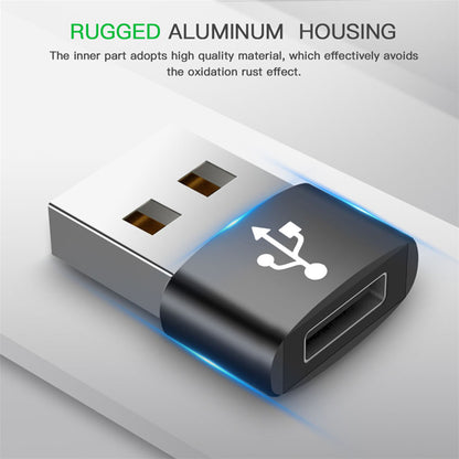USB-C - USB-A Daten- und Ladeadapter Techsuit, Schwarz