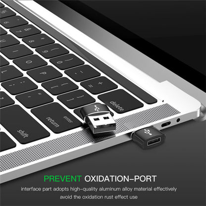 USB-C - USB-A Daten- und Ladeadapter Techsuit, Schwarz