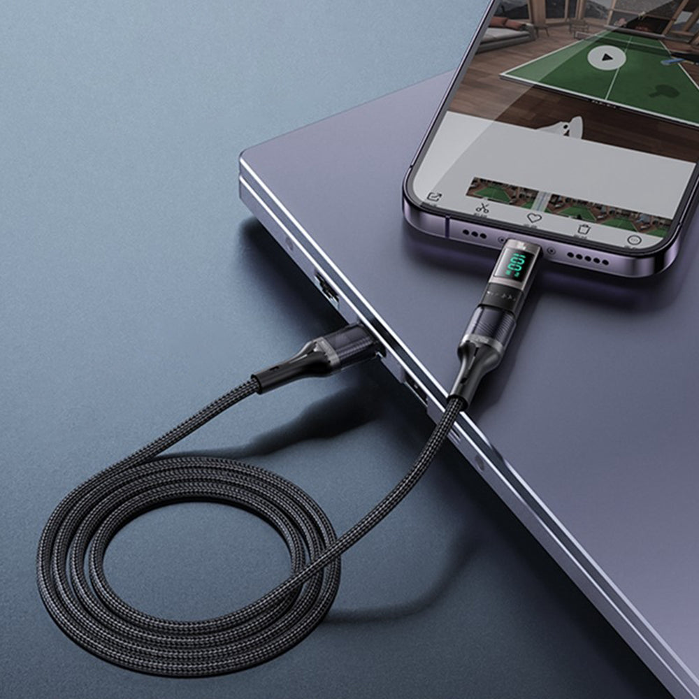 USB-C Daten- und Ladeadapter - USB-C Yesido GS24 Display, Grau