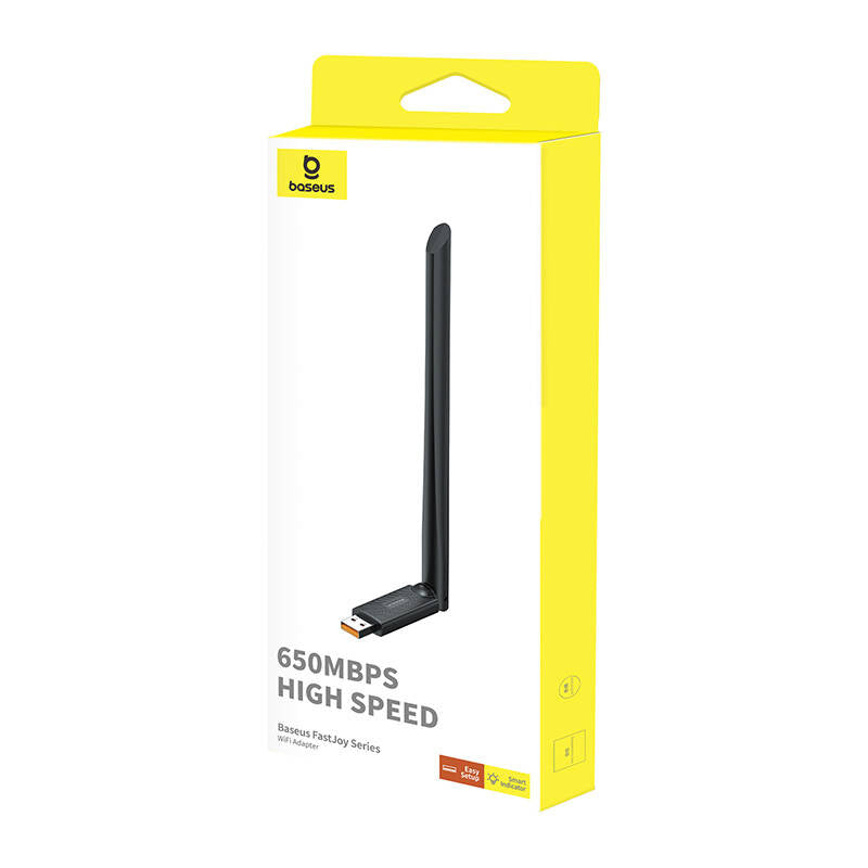 Baseus FastJoy Wireless-Adapter, Dualband, 650 Mbit/s, Schwarz B01317600111-02