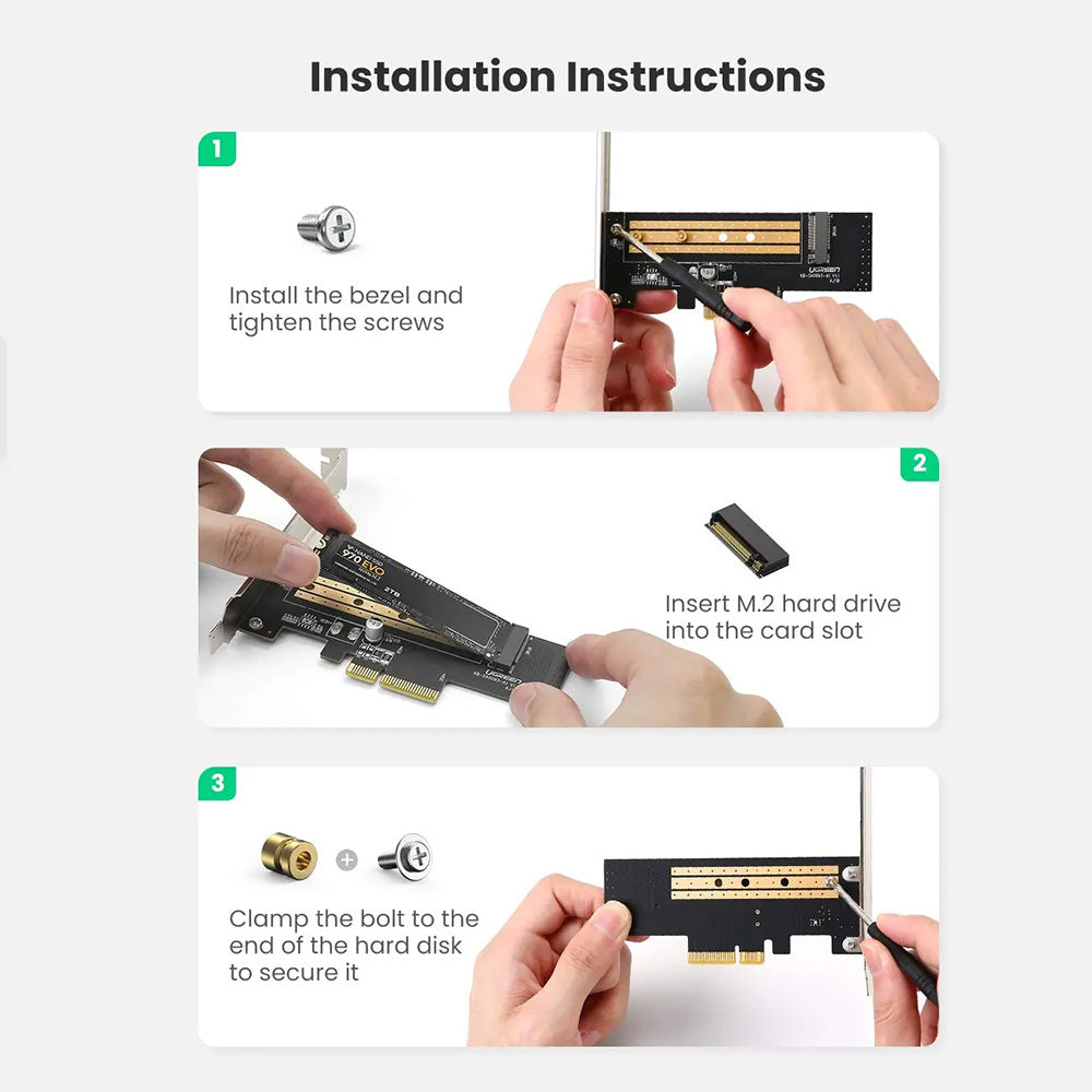 SSD-Schnittstellenadapter UGREEN CM302 (70503), NVMe M.2 - PCIe 3.0 X4