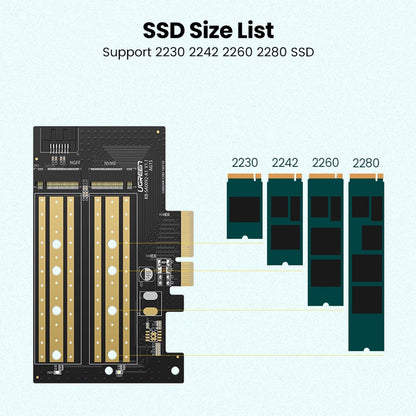 SSD-Schnittstellenadapter UGREEN CM302 (70504), NVMe M.2 / SATA - PCIe 3.0 X4