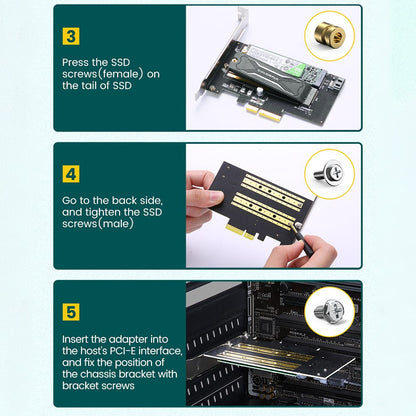 SSD-Schnittstellenadapter UGREEN CM302 (70504), NVMe M.2 / SATA - PCIe 3.0 X4