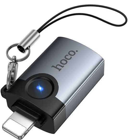 OTG Lightning Adapter - USB-A HOCO UA46, Grau