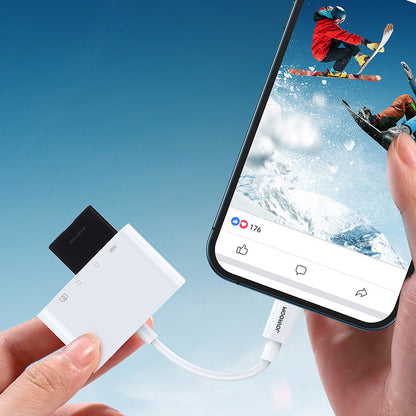 Adapter OTG Lightning - USB-A /microSD Joyroom, Weiß S-H142