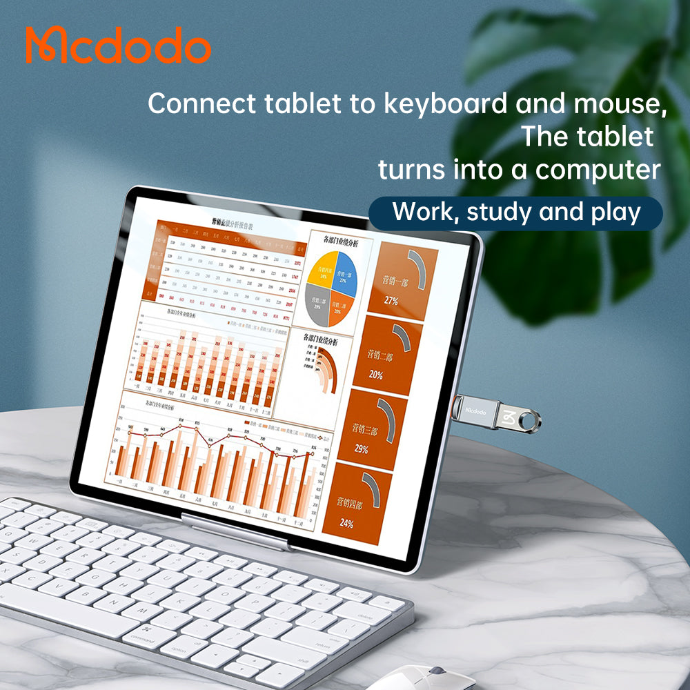OTG Lightning - USB-A McDodo OT-8600 Adapter, Grau