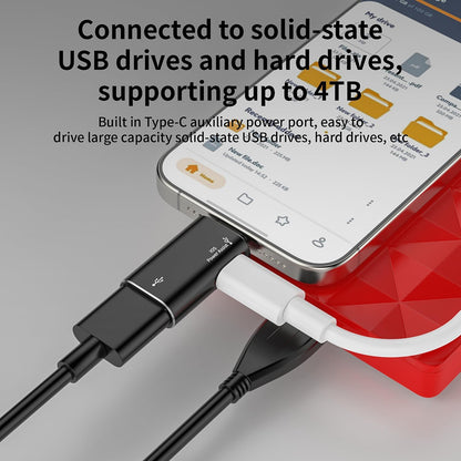 OTG-Adapter Lightning - USB-A Techsuit A18 AluVoltX, Schwarz
