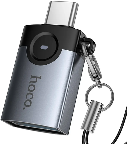 OTG-Adapter USB-C - USB-A HOCO UA46C, Grau